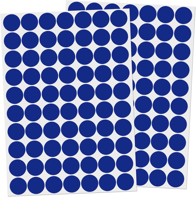 Lrogoe 1400 Pcs Blue Dot Stickers 3/4" Round Color Coding Label Circle Stickers Colored Dots for Office,Classroom,Papers Etc - Image 1
